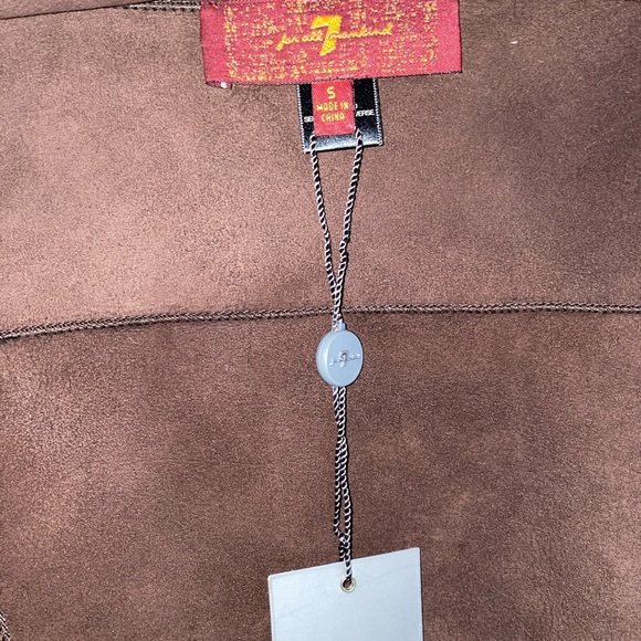 Lamb Shearling Coat 7 For All Mankind Sz S Y2K vintage Old Money Boho Hippie New - Picture 6 of 9